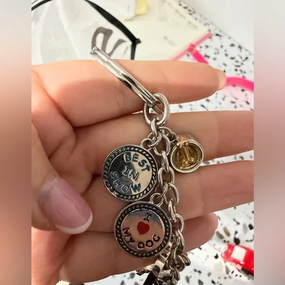 Silver Dog Charm Keychain - Picture 3 of 6